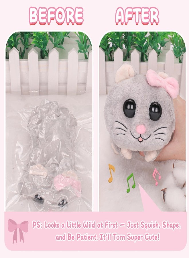 Dalycro Sad Hamster Meme Plush with Sound, Musical Stuffed Animal Doll with Violin, Cute Birthday Gift for Adults, Friends (Grey) - Image 4